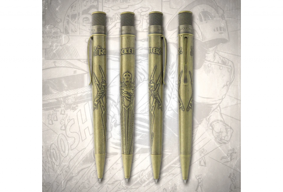 Retro 51 Okkto Rocketeer Tornado Rollerball Pen, Rocketeer Brass - Image 4
