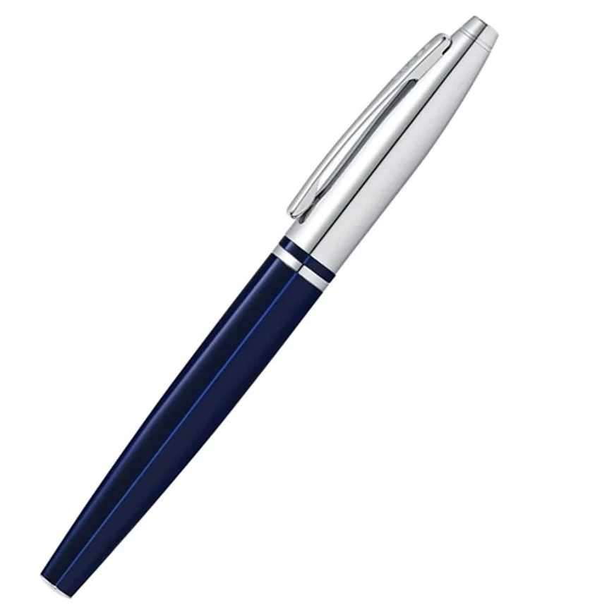 Cross® Cross Calais Rollerball Pen, Blue Lacquer & Chrome - Image 2