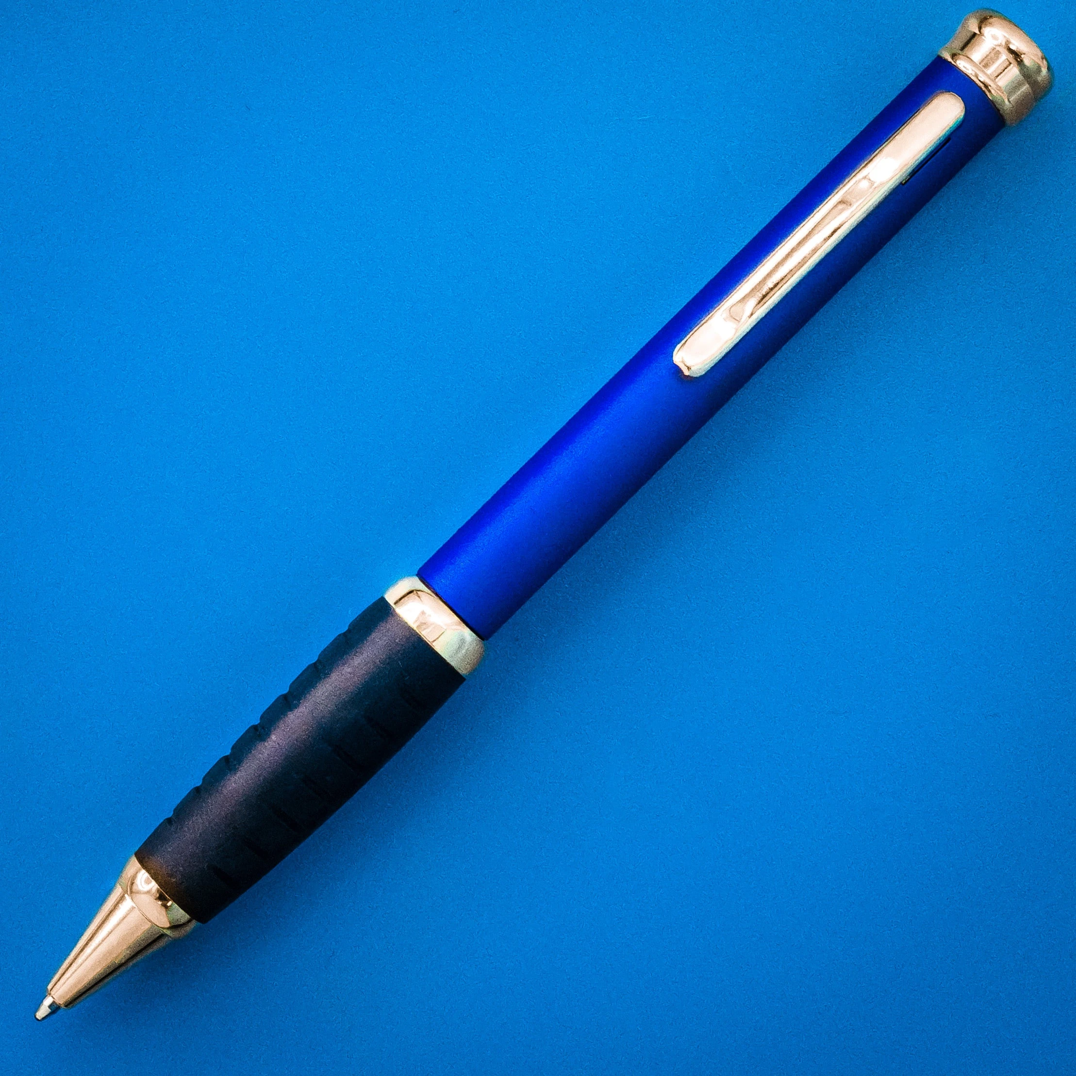 Pen Savings Executive Metal Ballpoint Pen, Blue & Gold