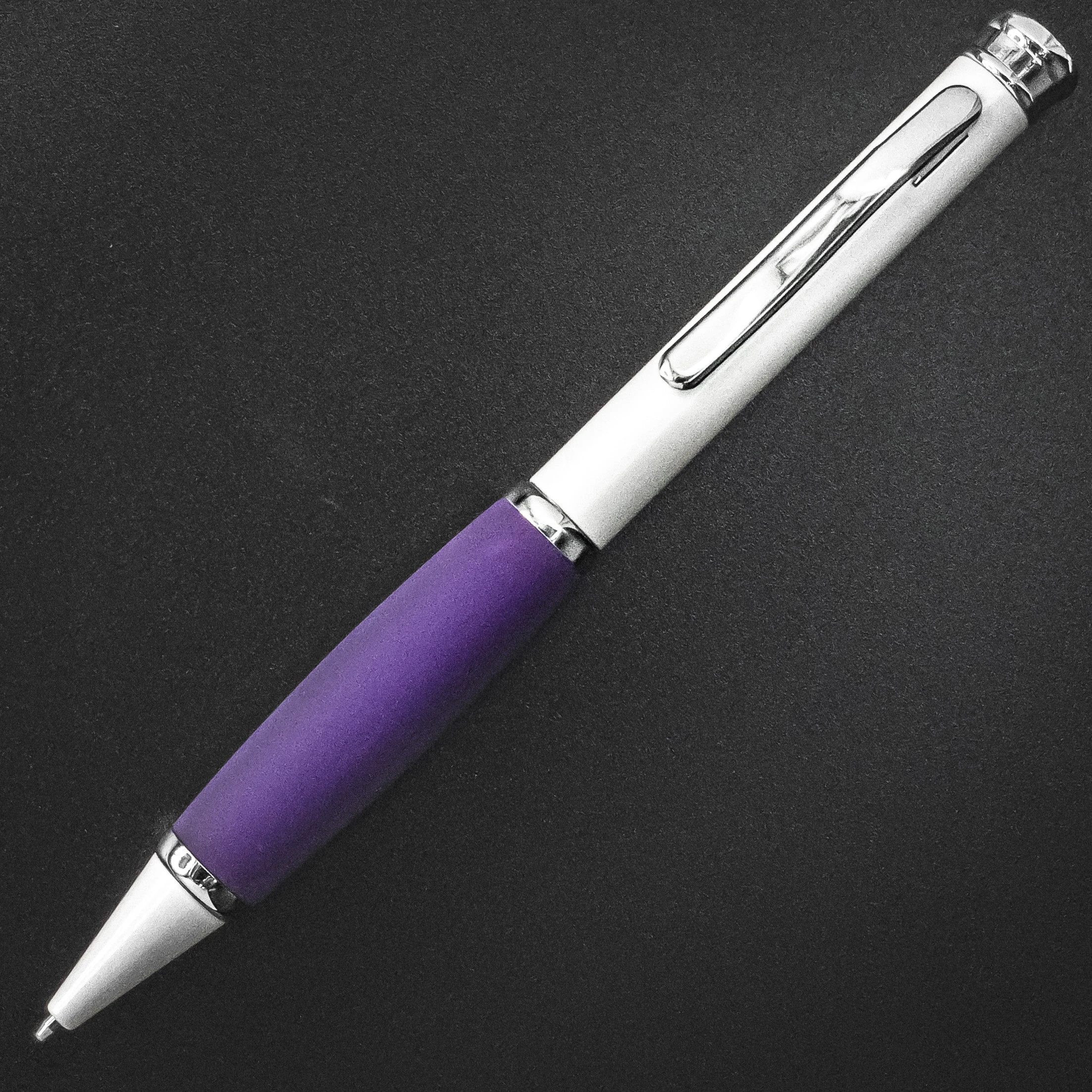 Pen Savings Executive Metal Ballpoint Pen, Pearl White & Purple