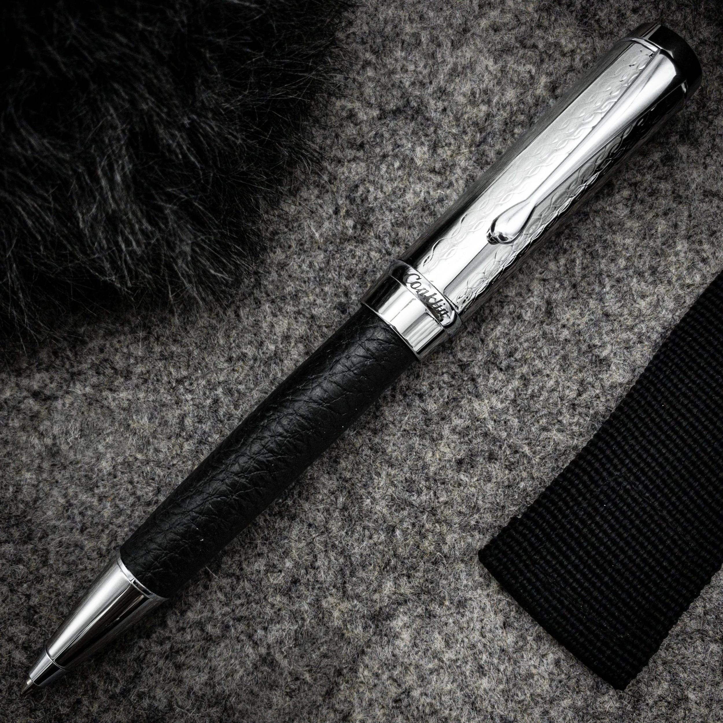 Conklin Duragraph Special Edition Royal Ballpoint Pen, Leather & Chrome