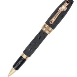 Montegrappa Fortuna Ruble Rollerball Pen, Black & Gold, Swarovski Crystals