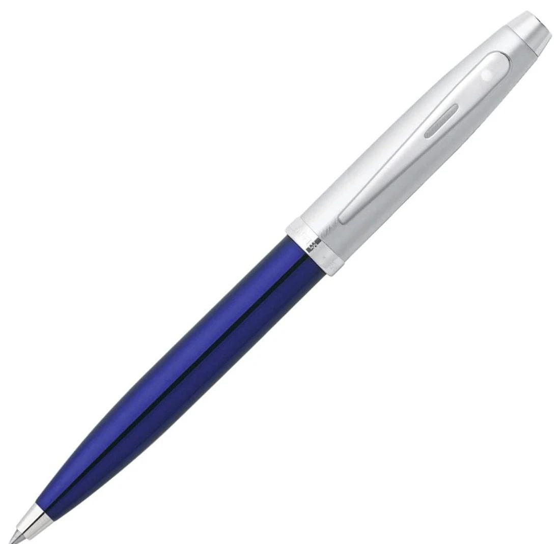 Sheaffer 100 Ballpoint Pen, Translucent Blue & Chrome 3 Sheaffer 100 Ballpoint Pen, Translucent Blue & Chrome