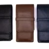 Pen Savings Triple Genuine Leather Pen Case