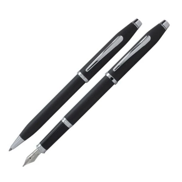 Cross® Cross Century II Fountain & Ballpoint Pen Set, Smooth Touch Black