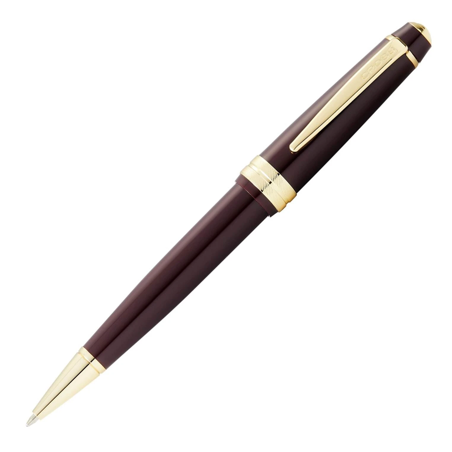 Cross® Cross Bailey Light Ballpoint Pen, Polished Burgundy & Gold
