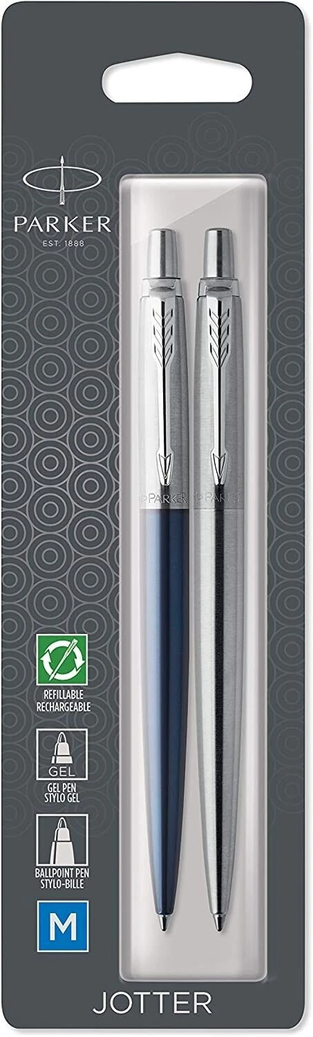 Parker® Parker Jotter Ballpoint Pen Set, Royal Blue & Stainless Steel, 2 Pack - Image 2