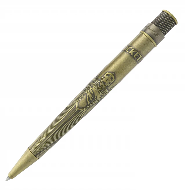 Retro 51 Okkto Rocketeer Tornado Rollerball Pen, Rocketeer Brass - Image 2