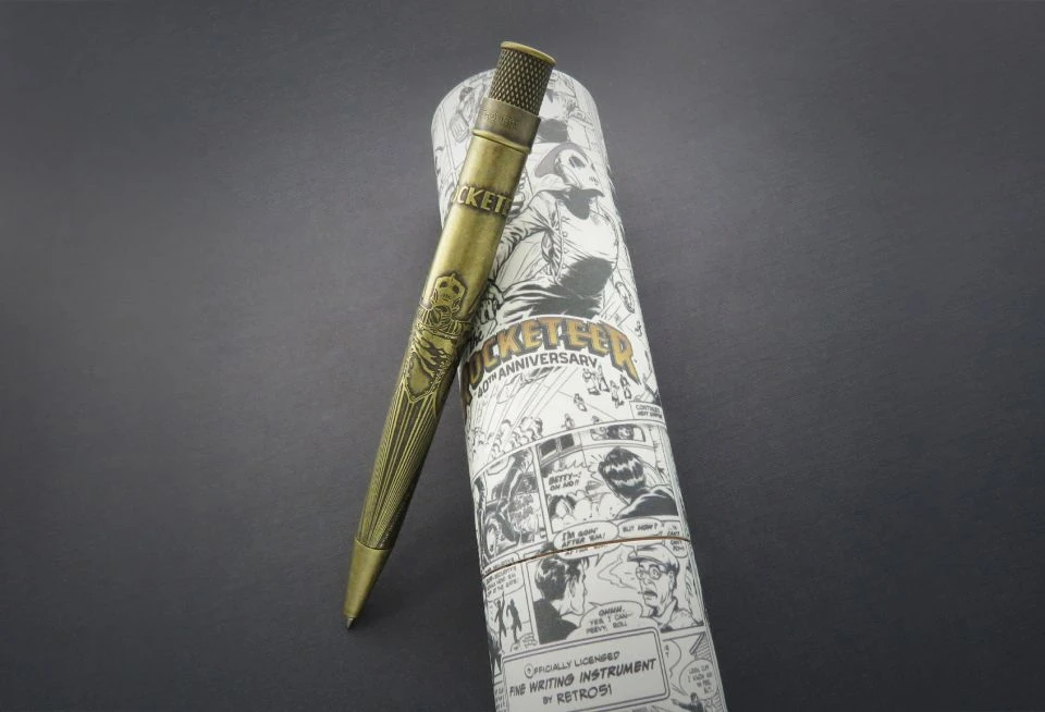 Retro 51 Okkto Rocketeer Tornado Rollerball Pen, Rocketeer Brass - Image 5