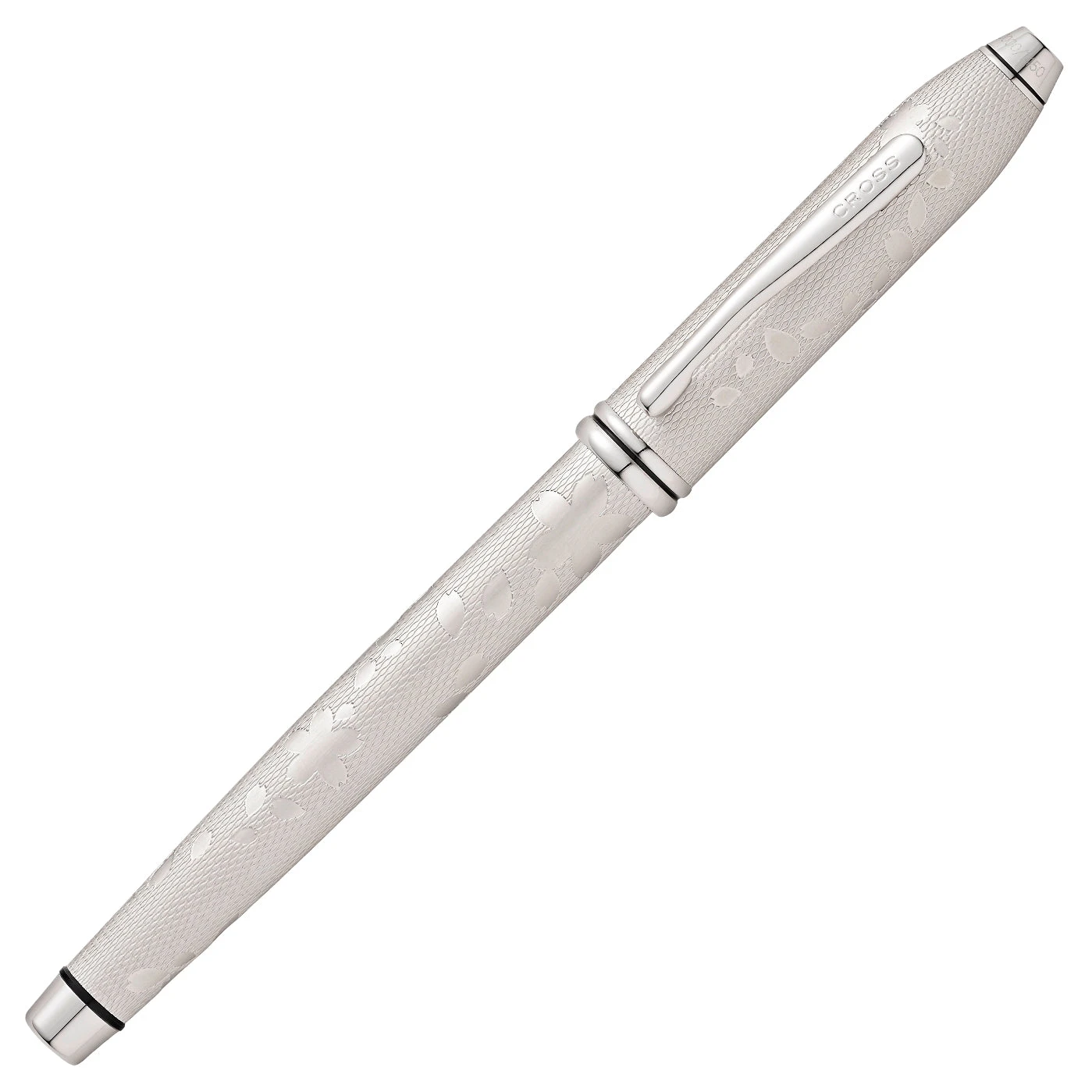 Cross® Cross Townsend Limited Edition Cherry Blossom Rollerball Pen, Brushed Platinum - Image 2