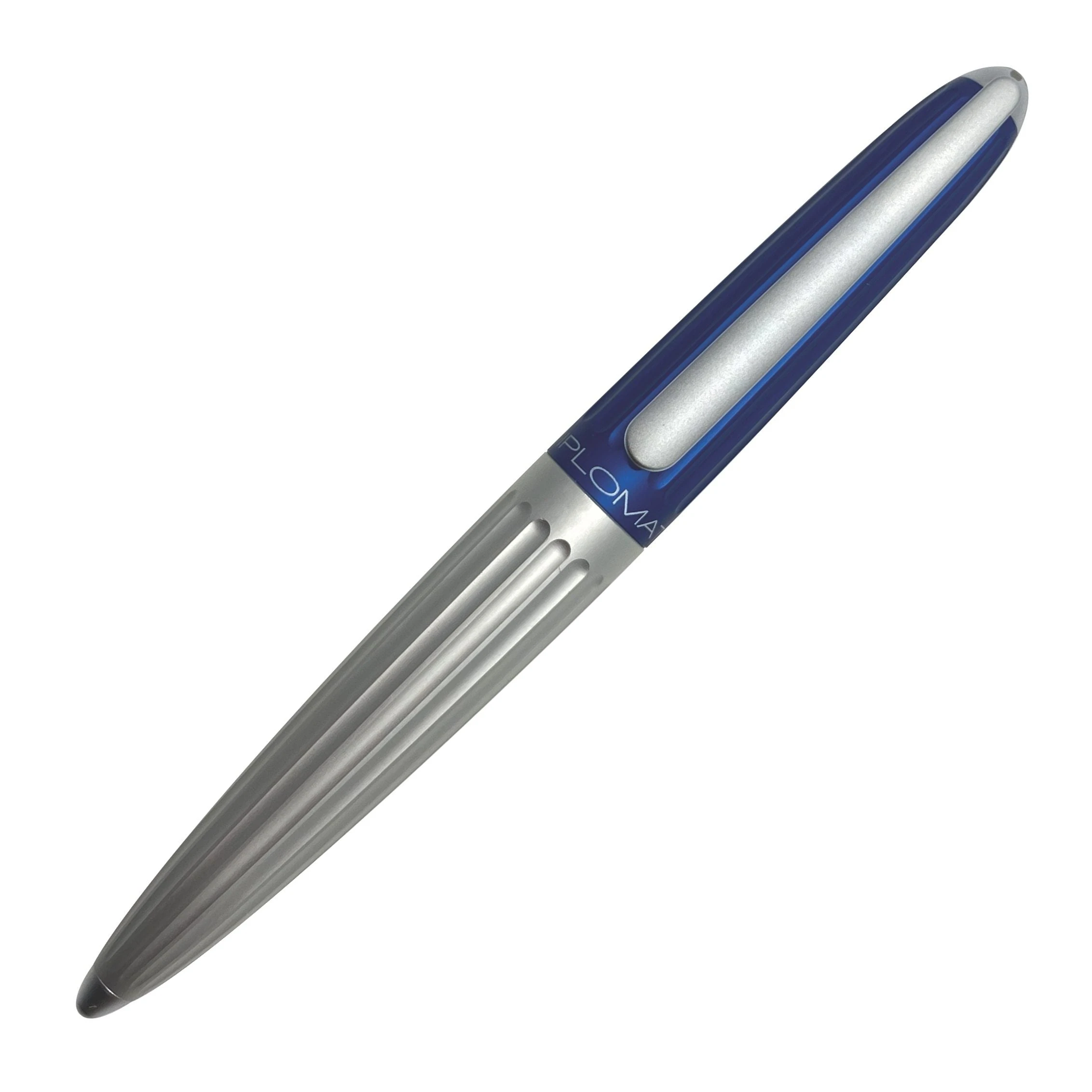 Diplomat Aero Silver Blue Rollerball Pen - Image 2