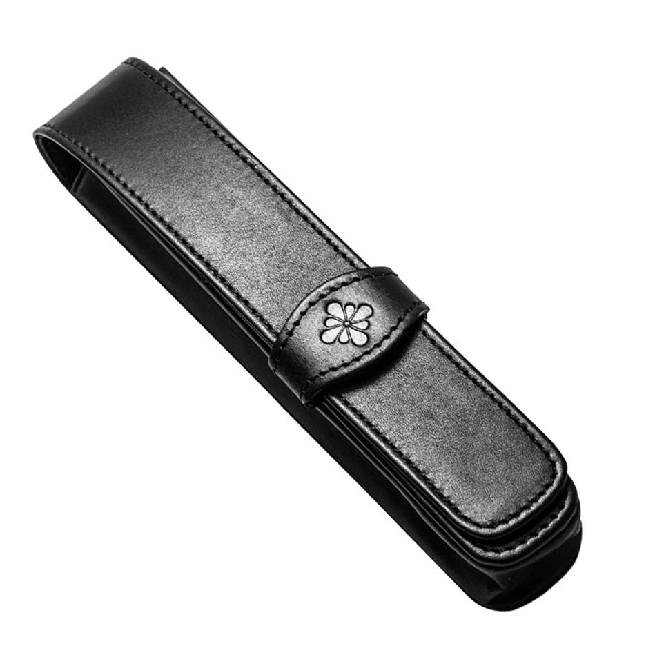 Pen Savings Diplomat Genuine Leather Single Pen Case, Black
