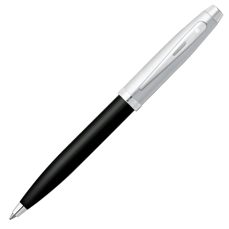 Sheaffer 100 Ballpoint Pen, Black Lacquer & Brushed Chrome 3 Sheaffer 100 Ballpoint Pen, Black Lacquer & Brushed Chrome