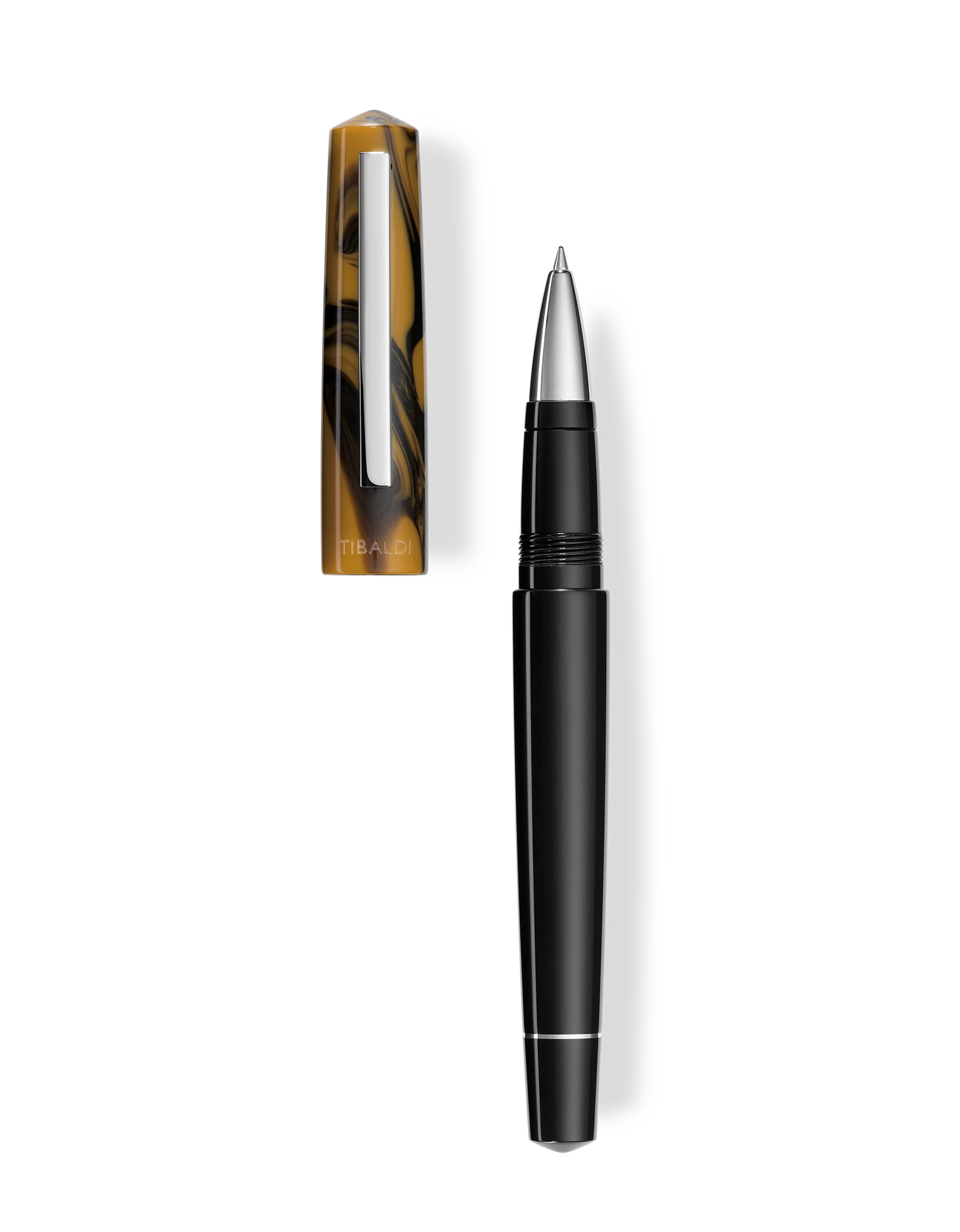 Tibaldi Infrangibile Chrome Yellow Rollerball Pen