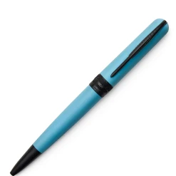 Pineider Avatar Ballpoint Pen, Matte Ice Blue W/ Black Trim