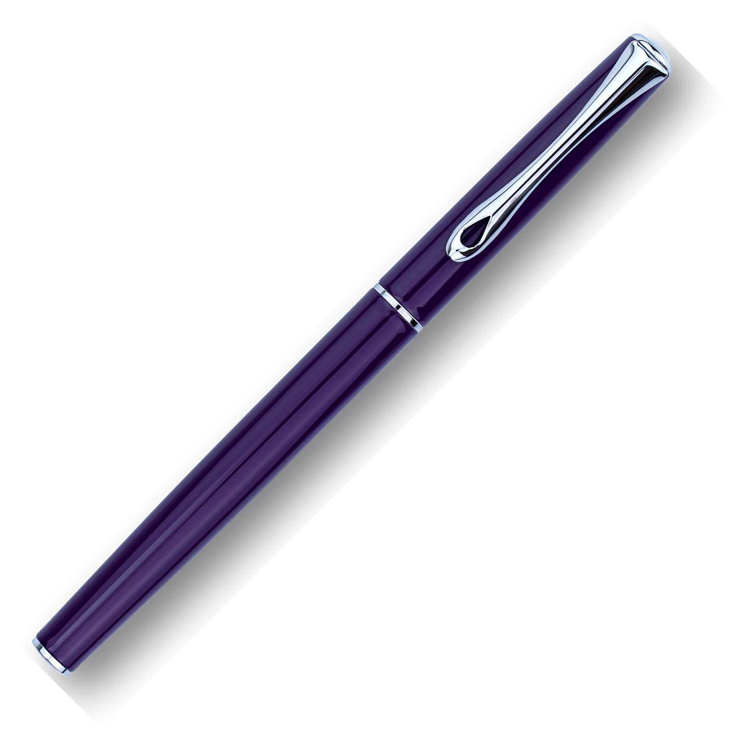 Diplomat Traveller Rollerball Pen, Deep Purple & Chrome - Image 2