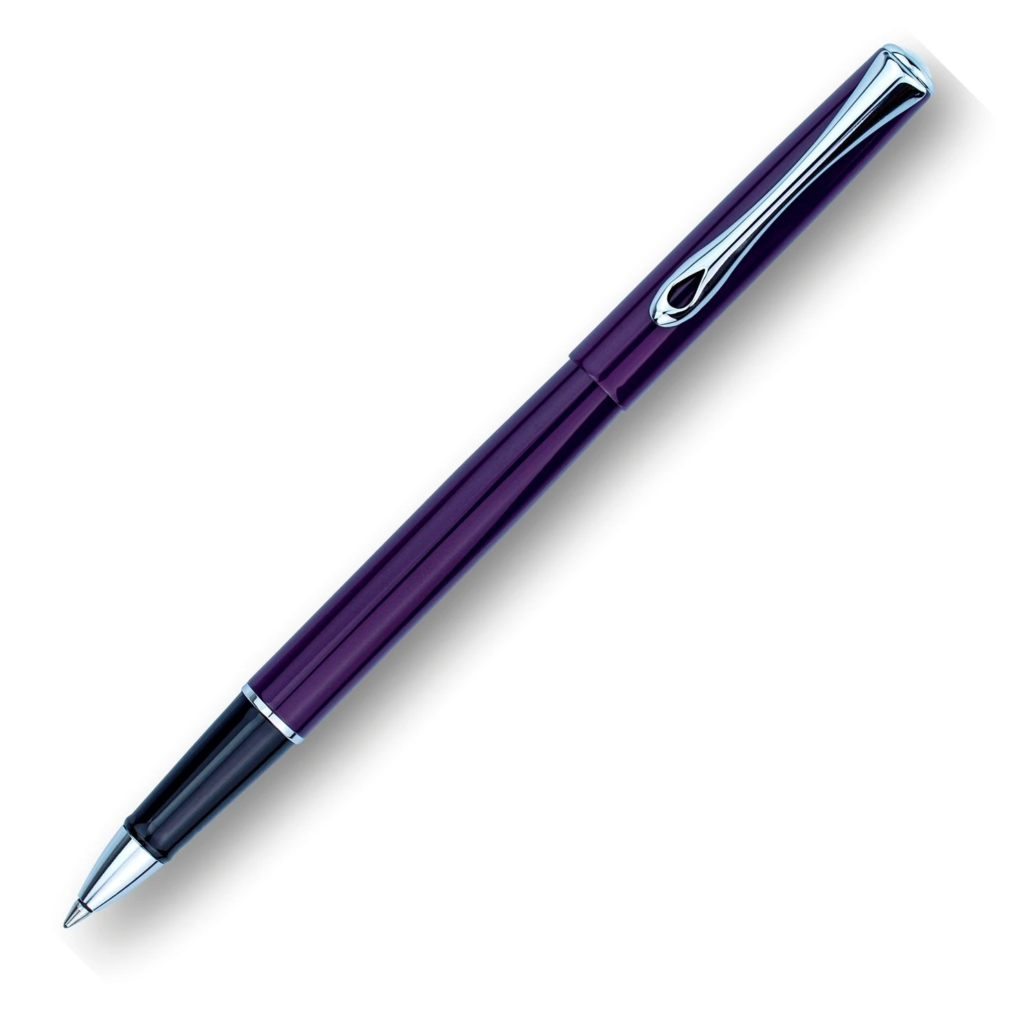 Diplomat Traveller Rollerball Pen, Deep Purple & Chrome