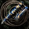 Stipula Limited Edition Etruria Faceted Fountian Pen, Champagne Blue