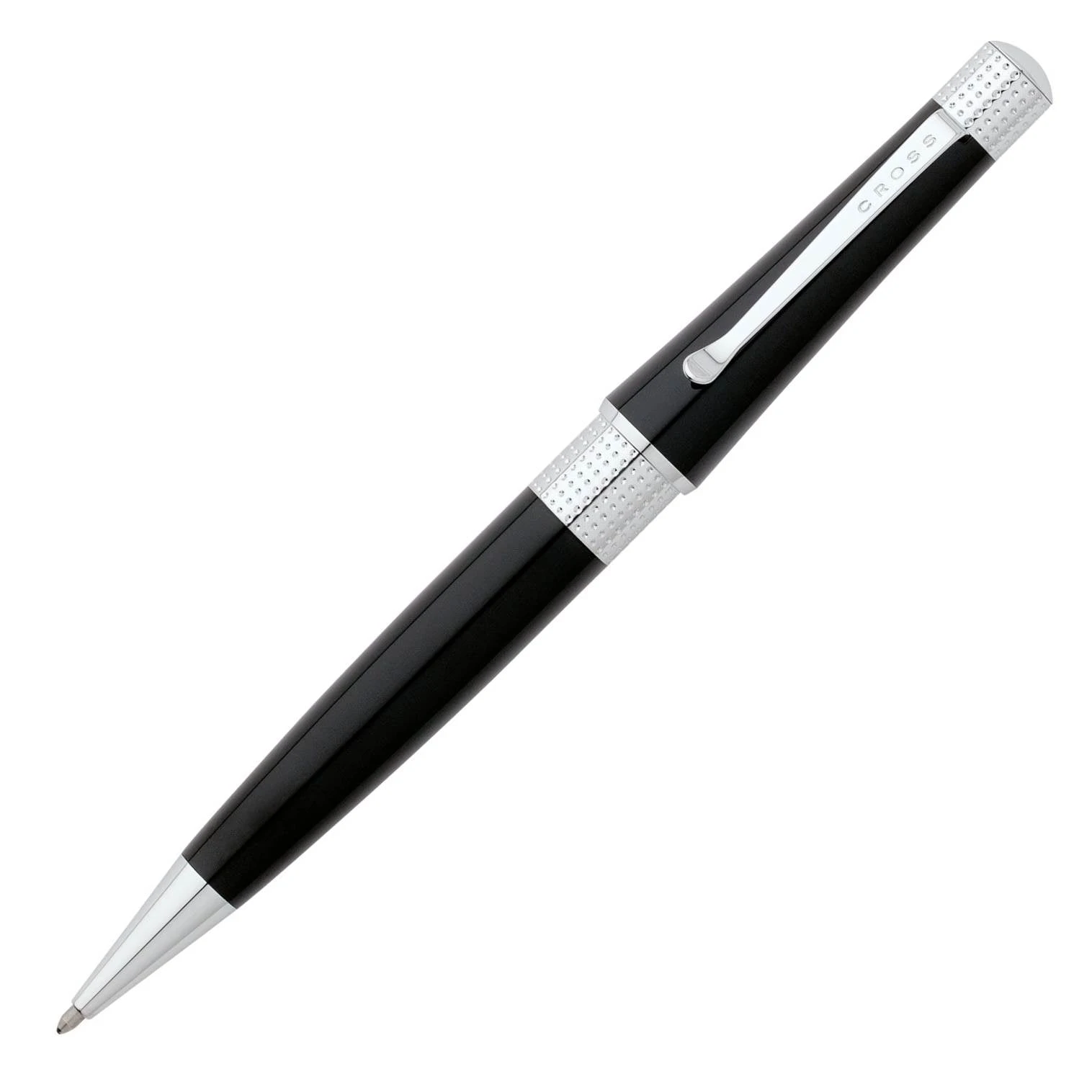 Cross® Cross Beverly Ballpoint Pen, Black Lacquer & Chrome