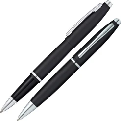 Cross® Cross Calais Rollerball & Ballpoint Pen Set, Black & Chrome