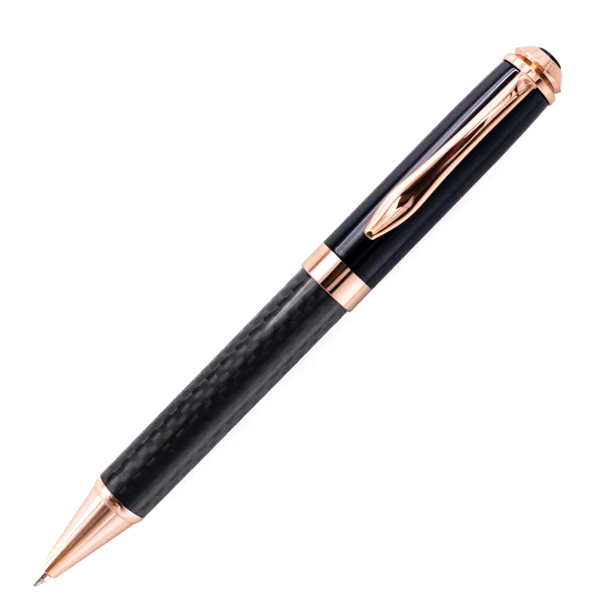 Pen Savings Executive Skyline Carbon Fiber & Rose Gold Ballpoint Pen - Image 2