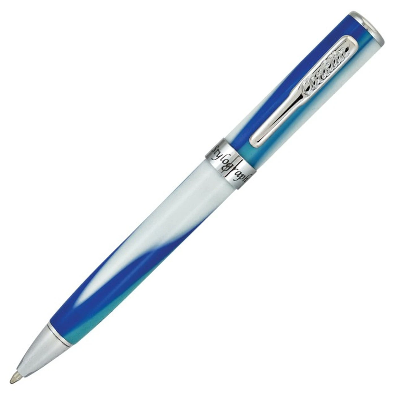 Conklin Stylograph Ballpoint Pen, Matte Finish, Arctic Blue