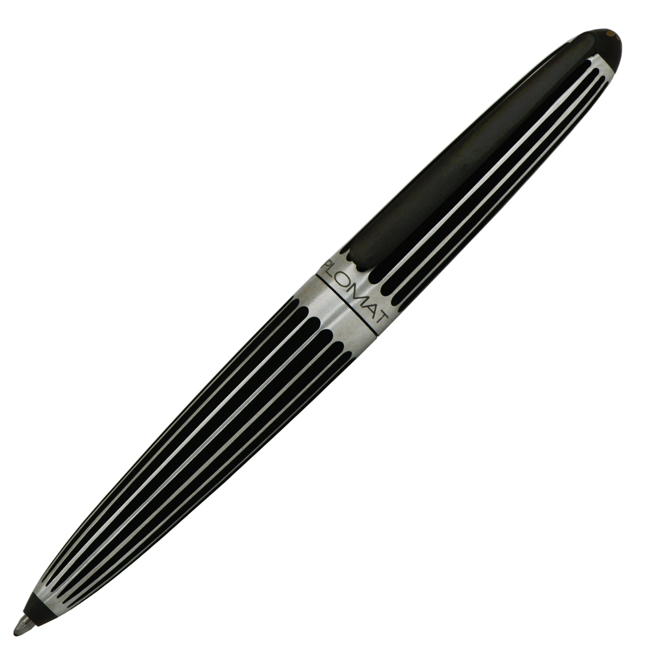 Diplomat Aero Stripes Black Ballpoint Pen, Schmidt Easy Flow 9000 Ink
