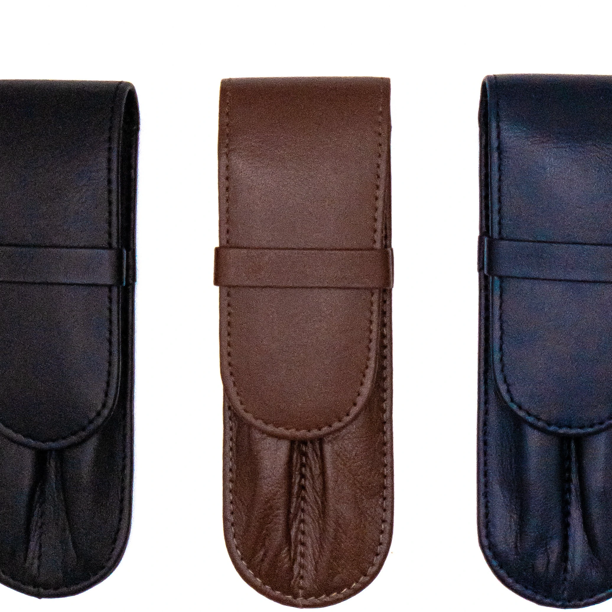 Pen Savings Double Genuine Leather Pen Case