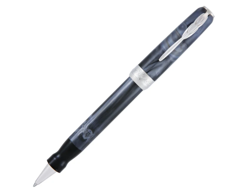 Pineider Full Metal Jacket Rollerball Pen, Coal Grey