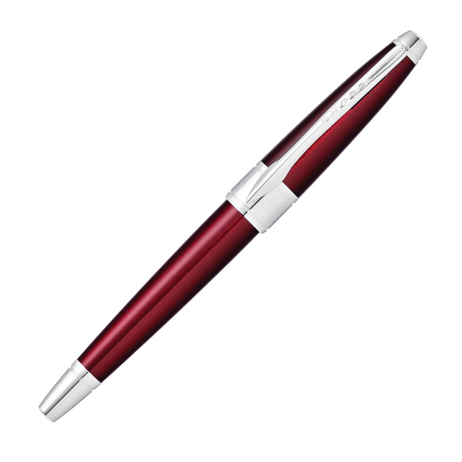Cross® Cross Apogee Rollerball Pen, Red Lacquer & Chrome - Image 2