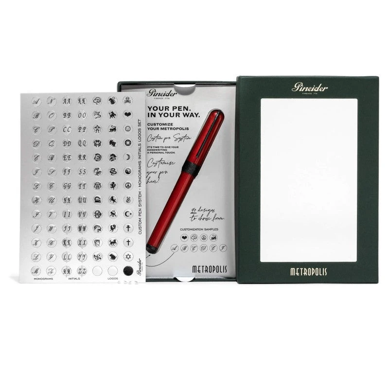 Pineider Metropolis Rollerball Pen, Red - Image 2