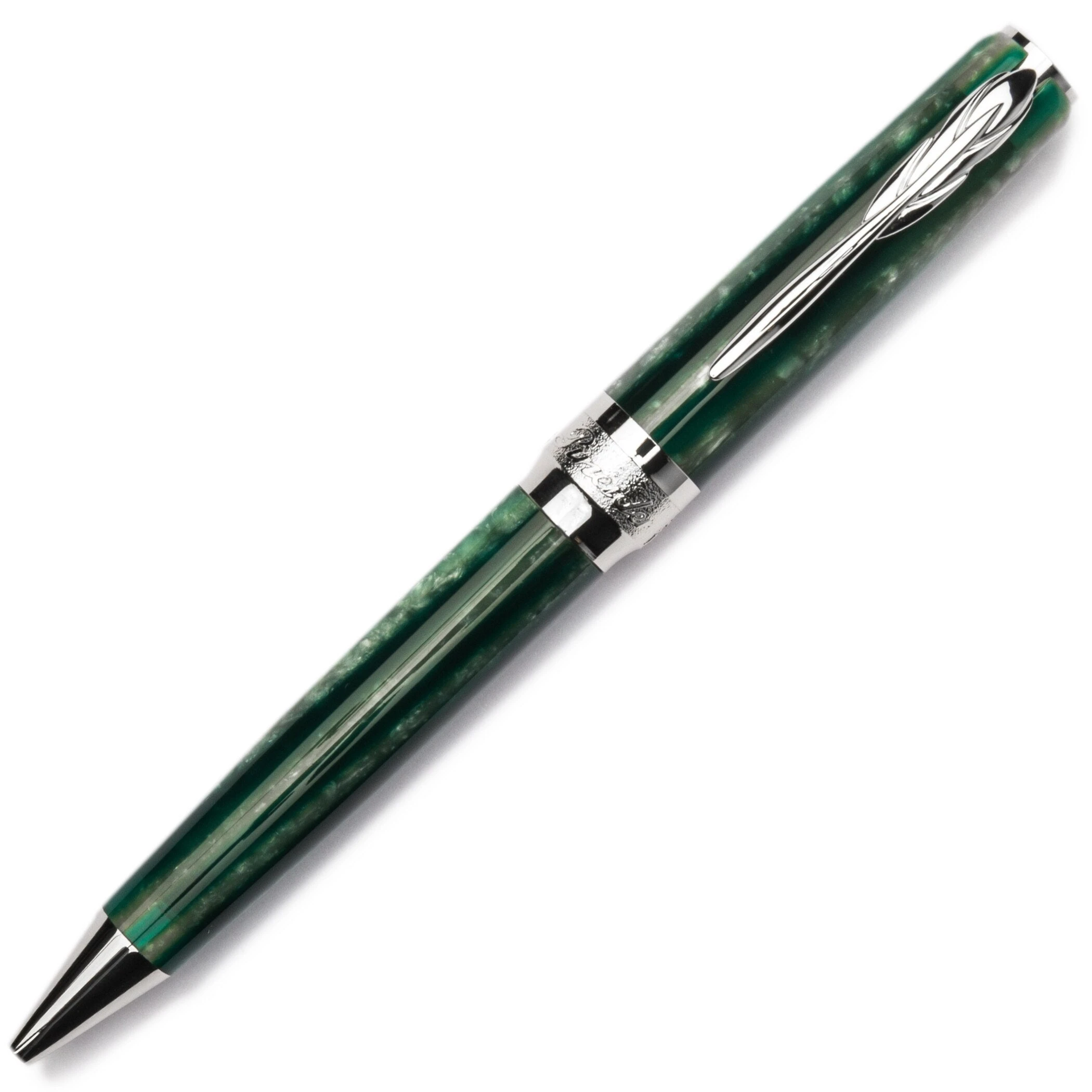 Pineider Arco Desert Beetle Ballpoint Pen, Green & Black - Image 2