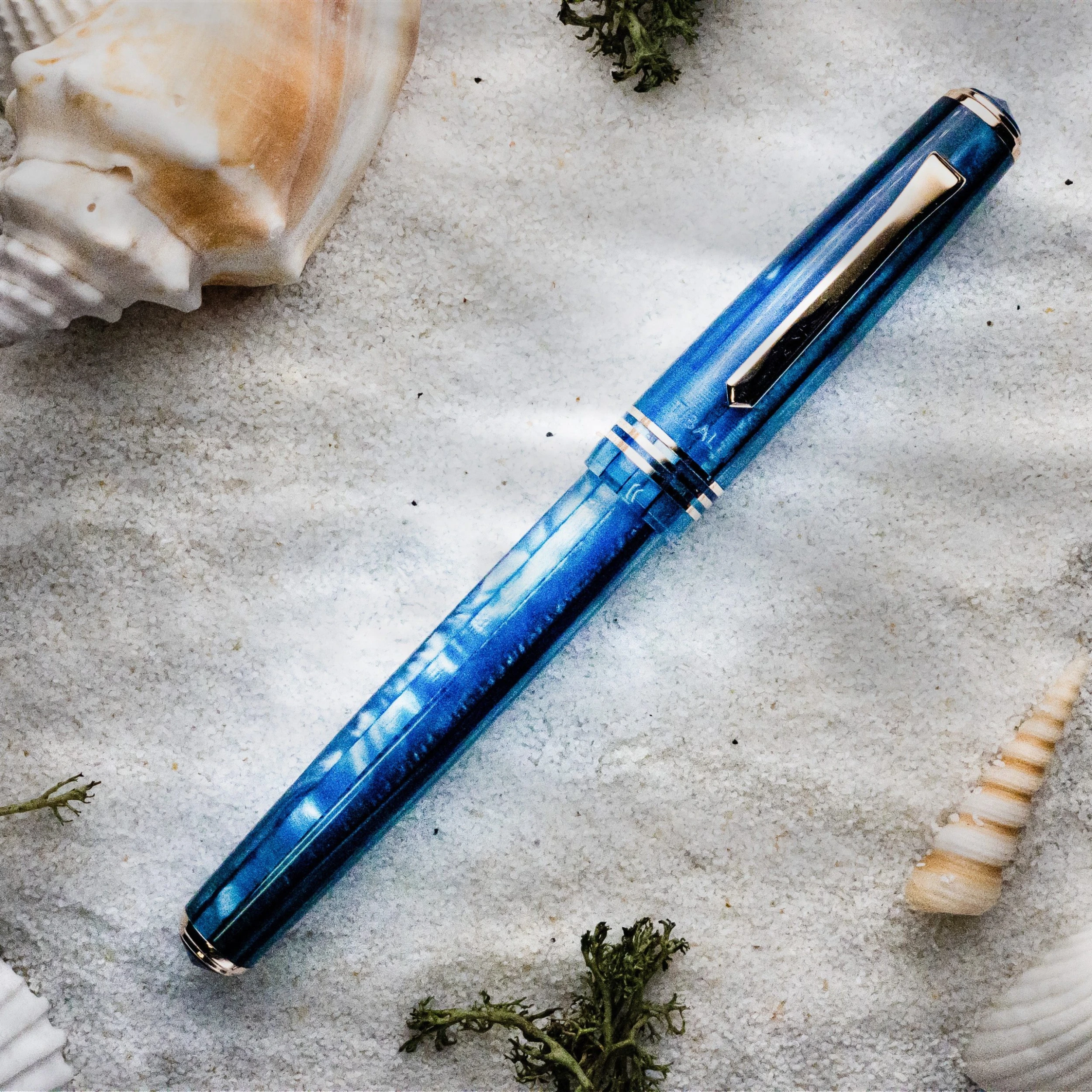 Tibaldi N60 Limited Edition Rollerball Pen, Bora Bora, Rose Gold Trim - Image 2