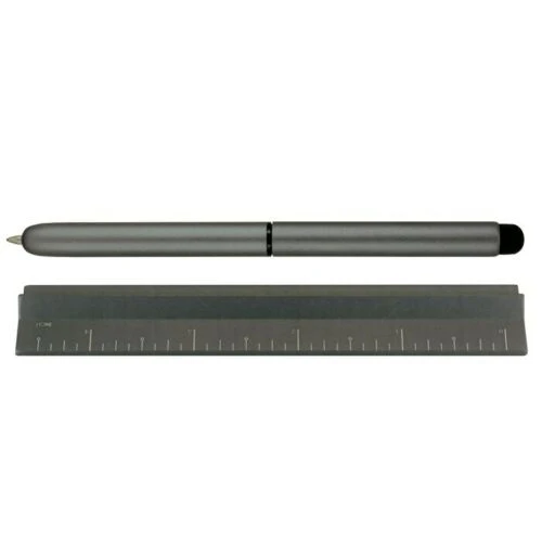Monteverde Calibra 4 In 1 Desk Set, Ballpoint Pen, Stylus, Ruler, Stand - Image 2