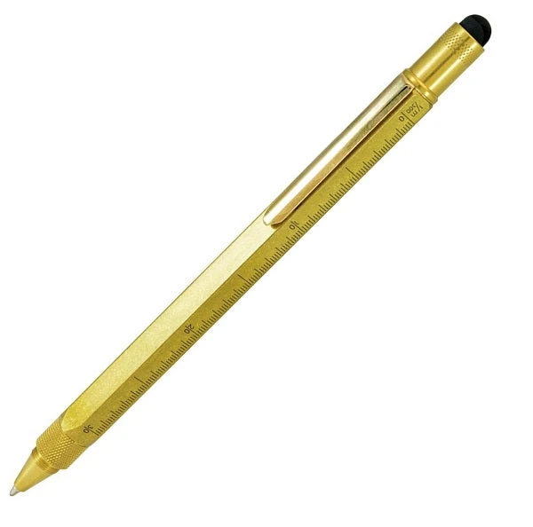 Monteverde 9 In 1 One Touch Tool Ballpoint Pen & Stylus, Solid Brass