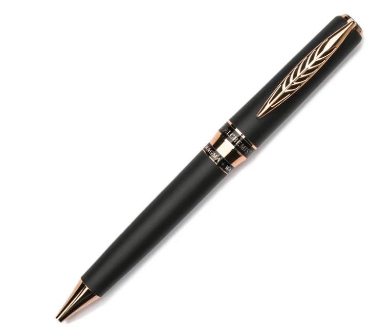 Pineider Alchemist Zeolite Ballpoint Pen, Stromboli Black