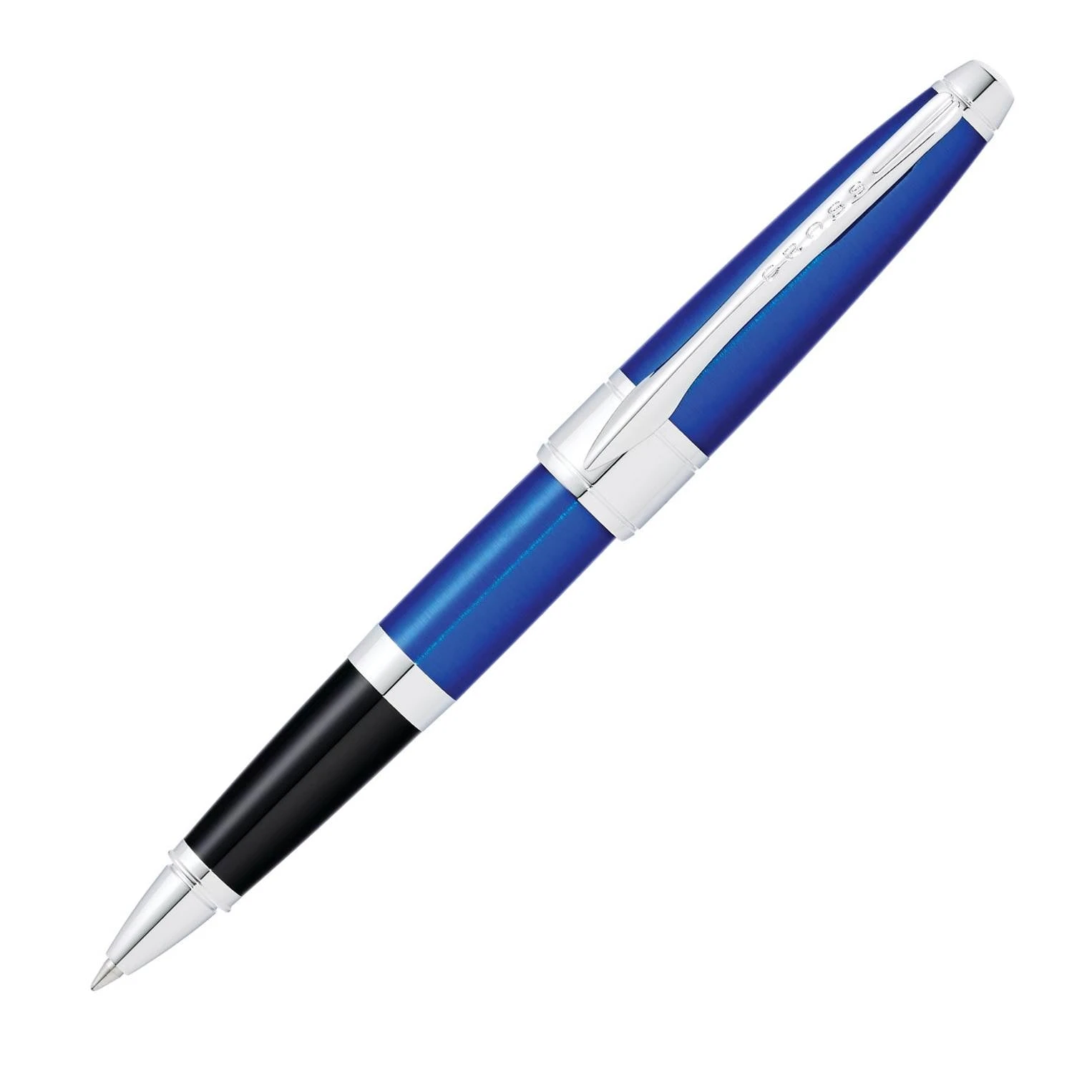 Cross® Cross Apogee Rollerball Pen, Blue Lacquer & Chrome